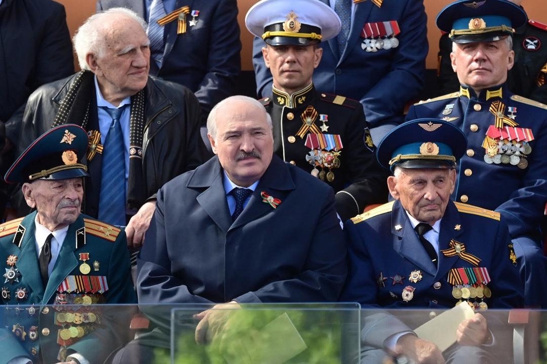 Александр Лукашенко на Параде Победы в Москве 9 мая 2023. Фото: пресс-служба президента Беларуси
