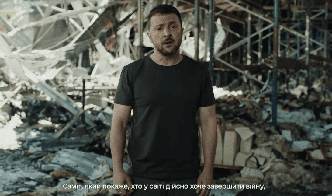 Зеленский пригласил глав США и Китая на «саммит мира» в Швейцарии. Президент записал обращение на руинах типографии в Харькове