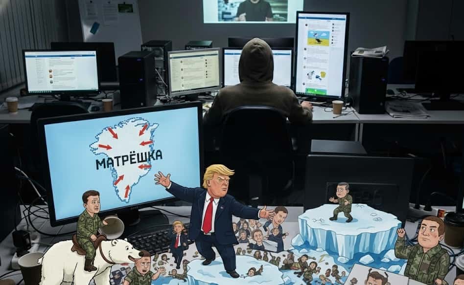 Бот-сеть «Матрёшка» запустила фейки о конфликте вокруг Гренландии: Зеленский якобы готов послать на остров войска, чтобы воевать против США