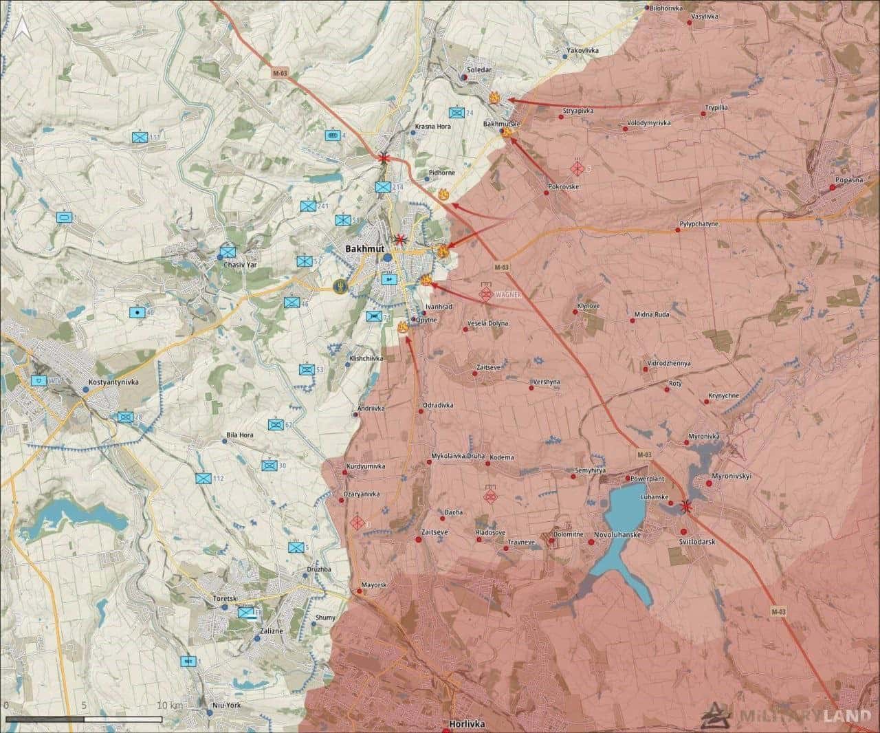 ЧВК Вагнера штурмует Бахмут, США поставят Украине Patriot, Лукашенко начал проверку боеготовности ВС. Что происходит на фронте