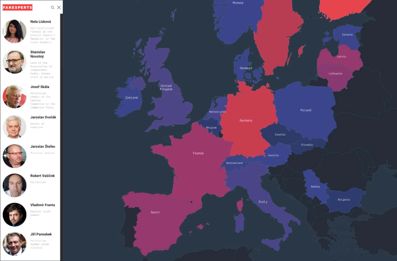 Фейксперты. Кто и как распространяет прокремлевскую дезинформацию в Европе и не только (интерактивная карта)