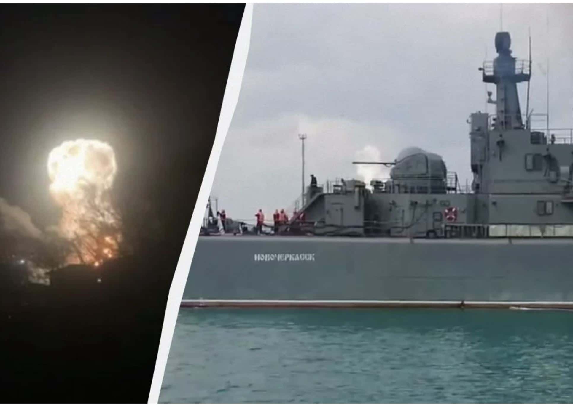 ВСУ ударили по российскому десантному кораблю «Новочеркасск» в порту Феодосии — командующий Воздушными силами Украины