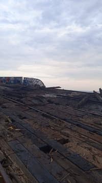 Последствия удара по парому «Авангард» на Керченской паромной переправе