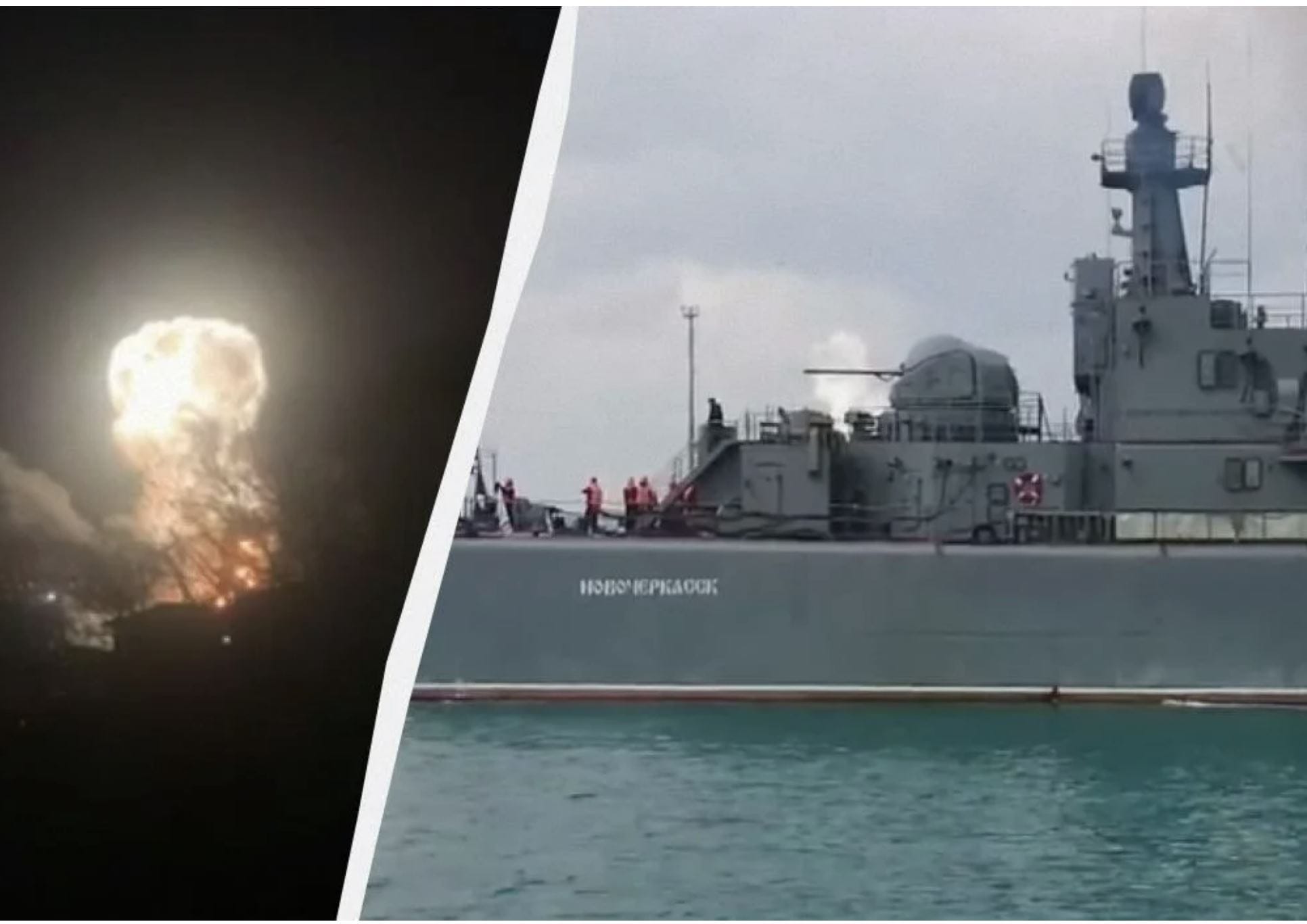 ВСУ ударили по российскому десантному кораблю «Новочеркасск» в порту Феодосии — командующий Воздушными силами Украины