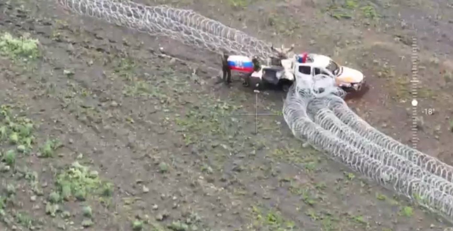 Российские военные на административной границе Днепропетровской области