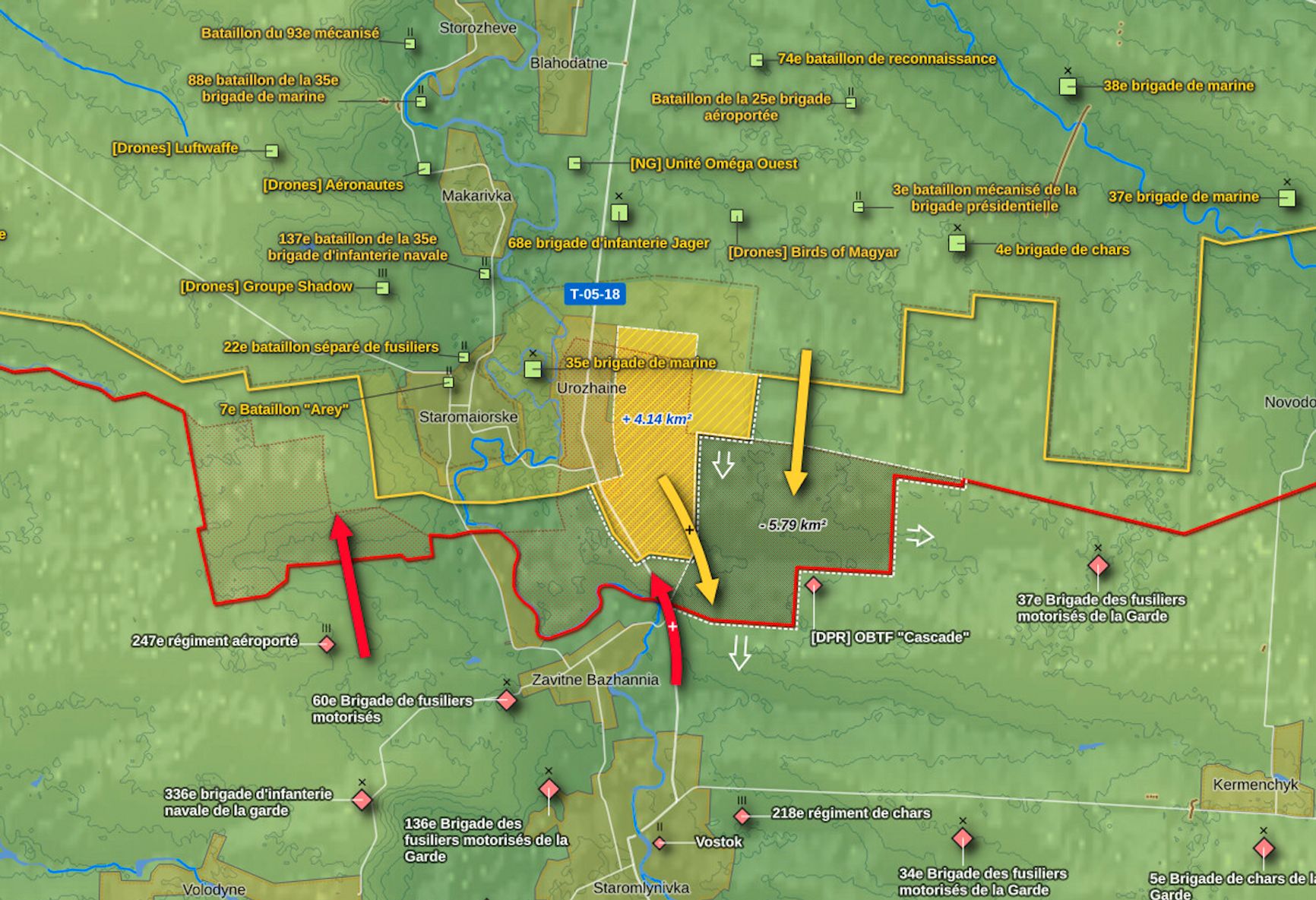 Обстановка в районе Времевского выступа по версии Poulet volant