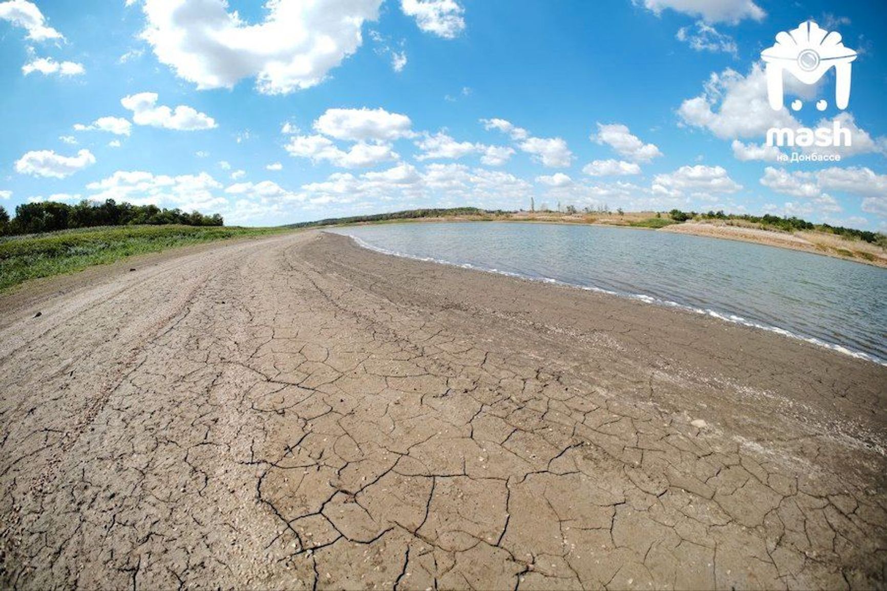 The dried-up Starokrymske reservoir