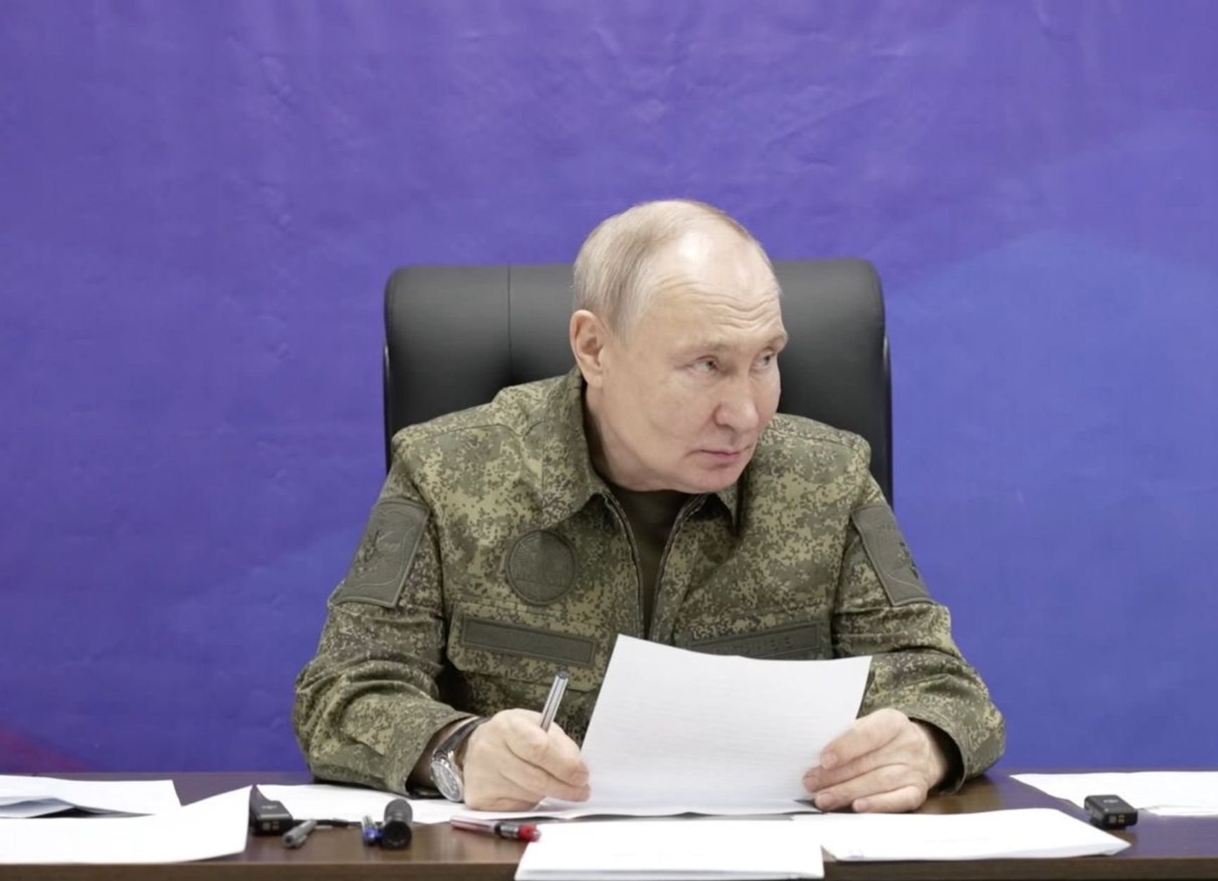 Vladimir Putin during a visit to the command post of the Joint Group of Forces on Nov. 30, 2025 