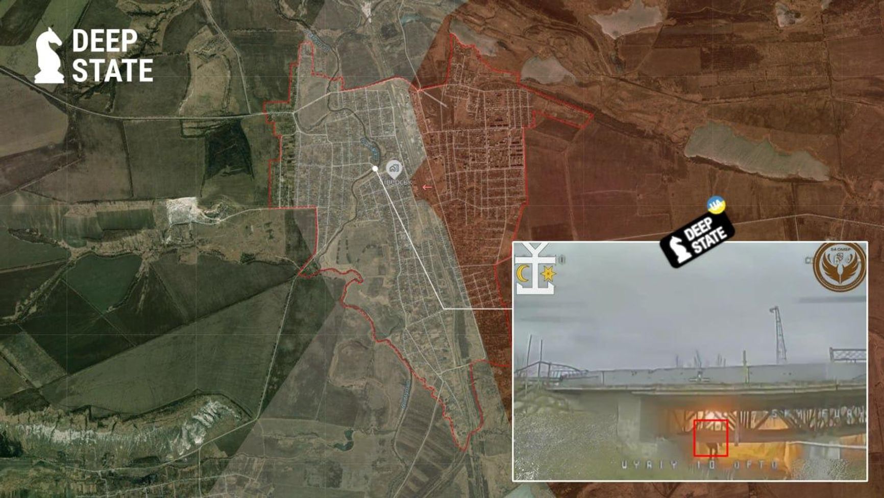 Ситуация в Северске по версии DeepState