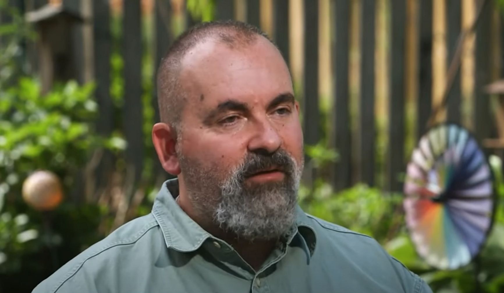 Marc Polymeropoulos being interviewed by CBS News in 2021