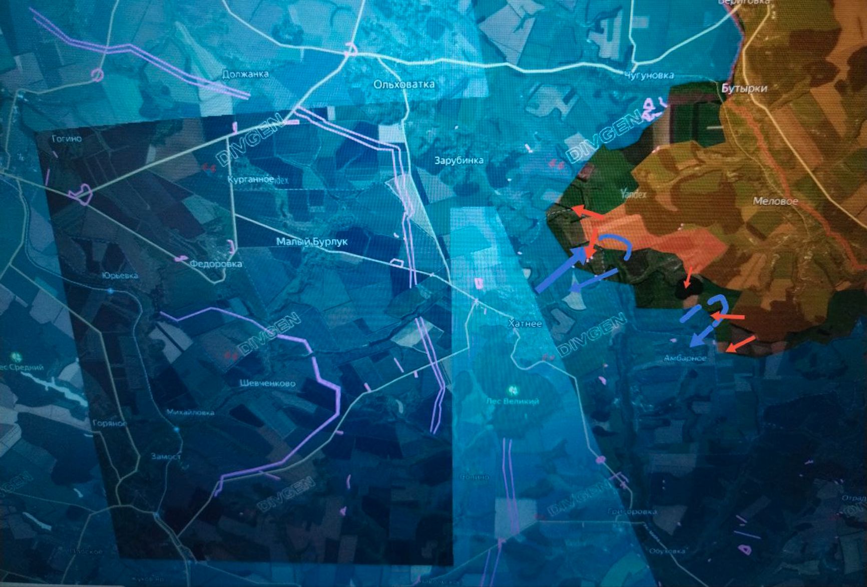 Ситуация в районе Мелового в Харьковской области по версии Юрия Котенка 