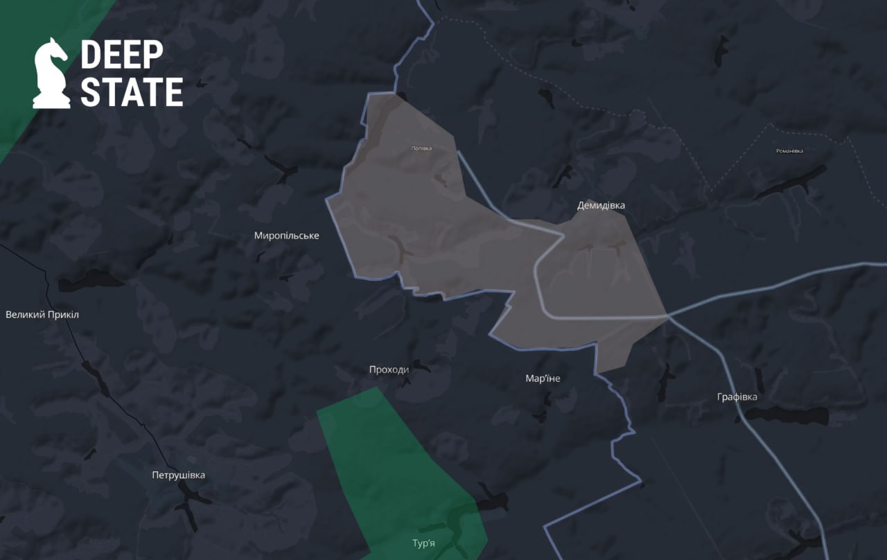 Ситуация на границе Белгородской области по версии DeepState