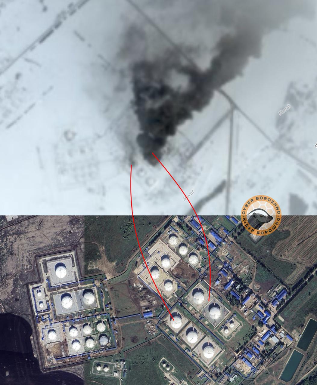 Последствия украинского удара по нефтеперекачивающей станции «Калейкино» в Татарстане 23 февраля 2026 года