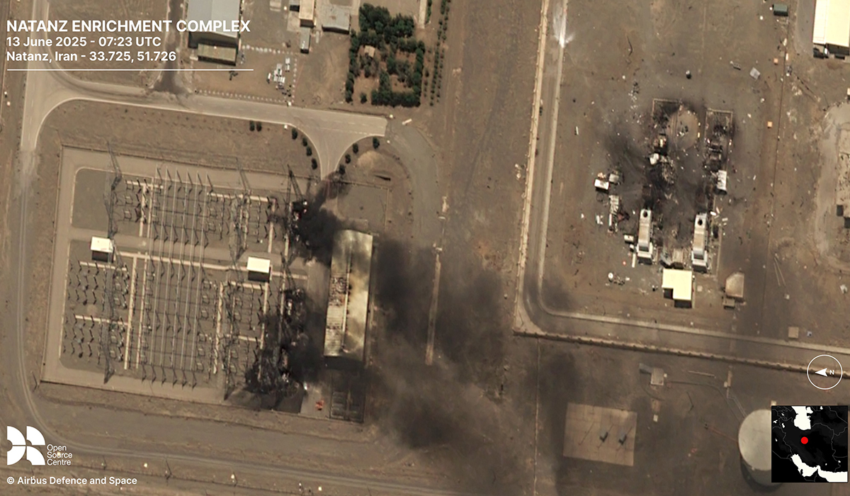 Объект в Натанзе после удара Израиля 13 июня